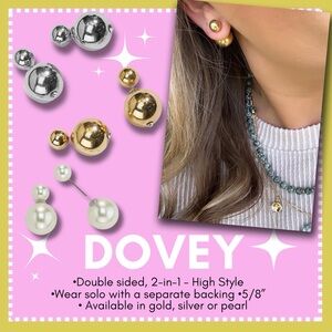 Park Lane Dovey earrings - Gold designer inspired Double-Sided Earrings